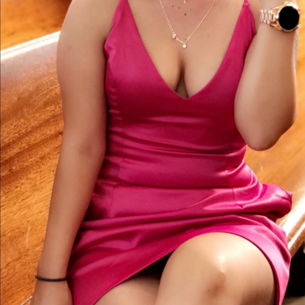 Fashion nova hot pink dress